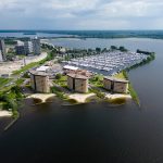 Guided bike tours europe, cycling holidays - Aerial,View,Of,Almere,Poort,,The,Netherlands